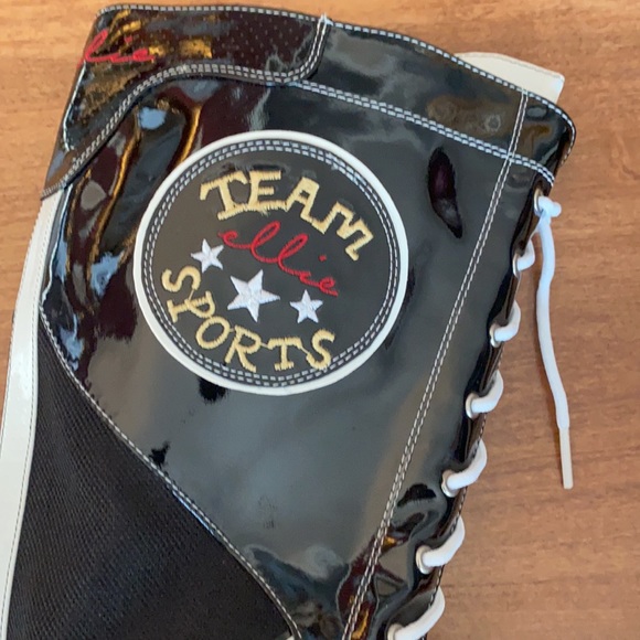 Patent Platform Lace Up High Heel Boots Size 8 - Picture 3 of 10